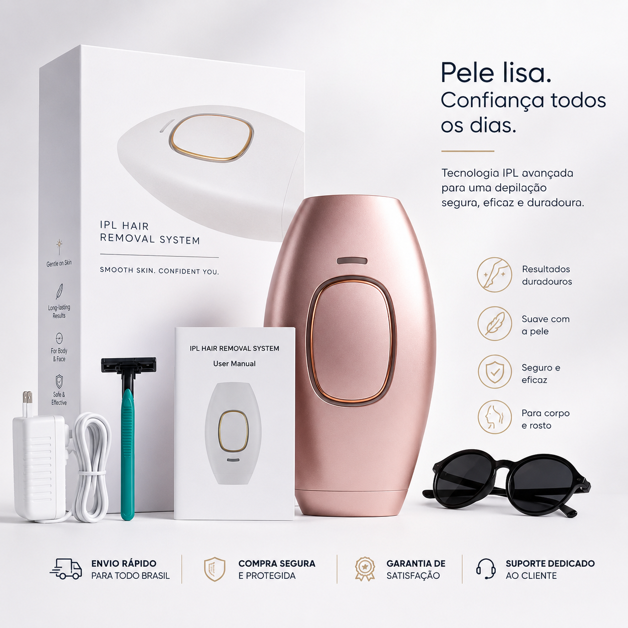Depilador a Laser IPL 900.000 Flashes - LumiSkin®