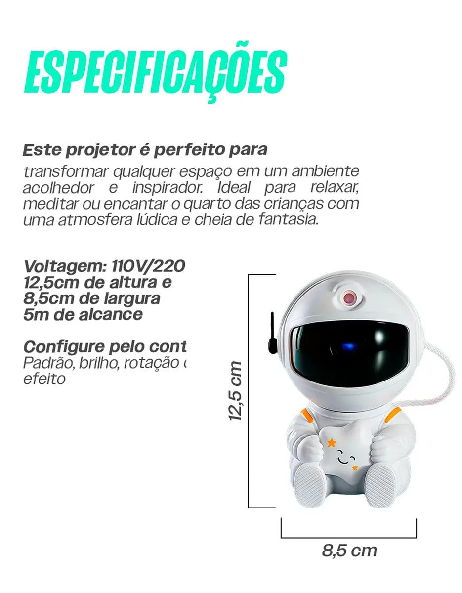 Projetor Galáxia Astronauta - AstroLux®