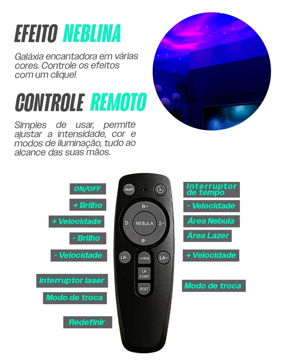 Projetor Galáxia Astronauta - AstroLux®