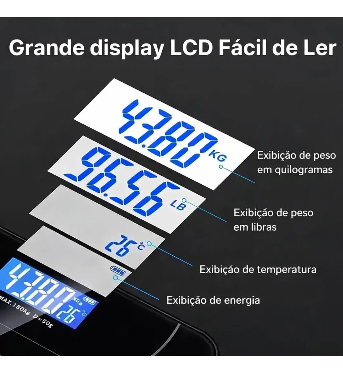 Balança Inteligente Bioimpedância - FitScale®