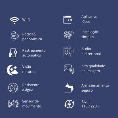 Câmera de Segurança Wi-Fi HD - SafeCam®