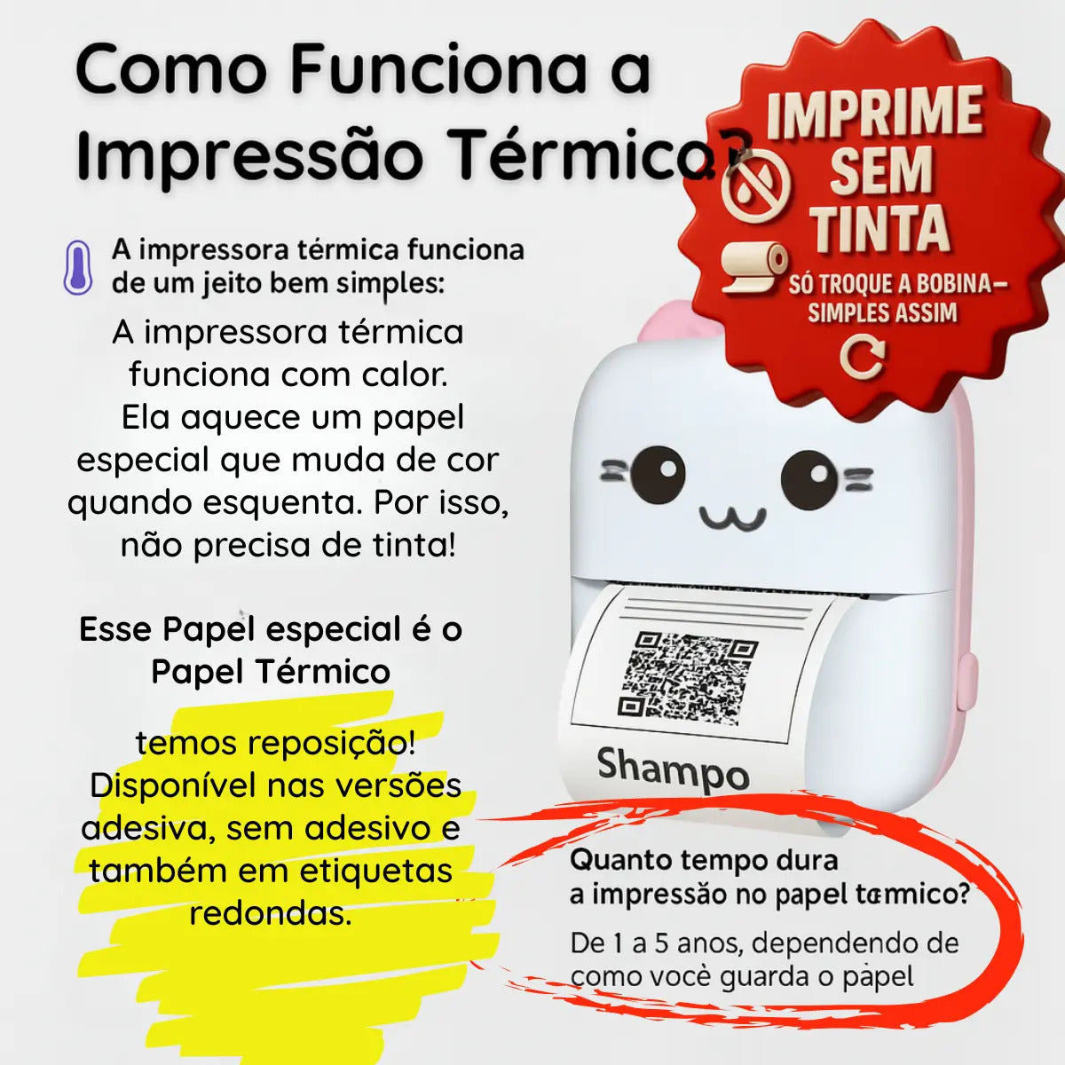 Mini Impressora Portátil Bluetooth - PrintPocket®