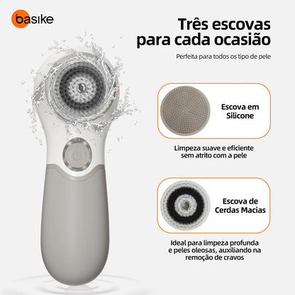 Escova de Limpeza Facial 3 em 1 - PureSkin®
