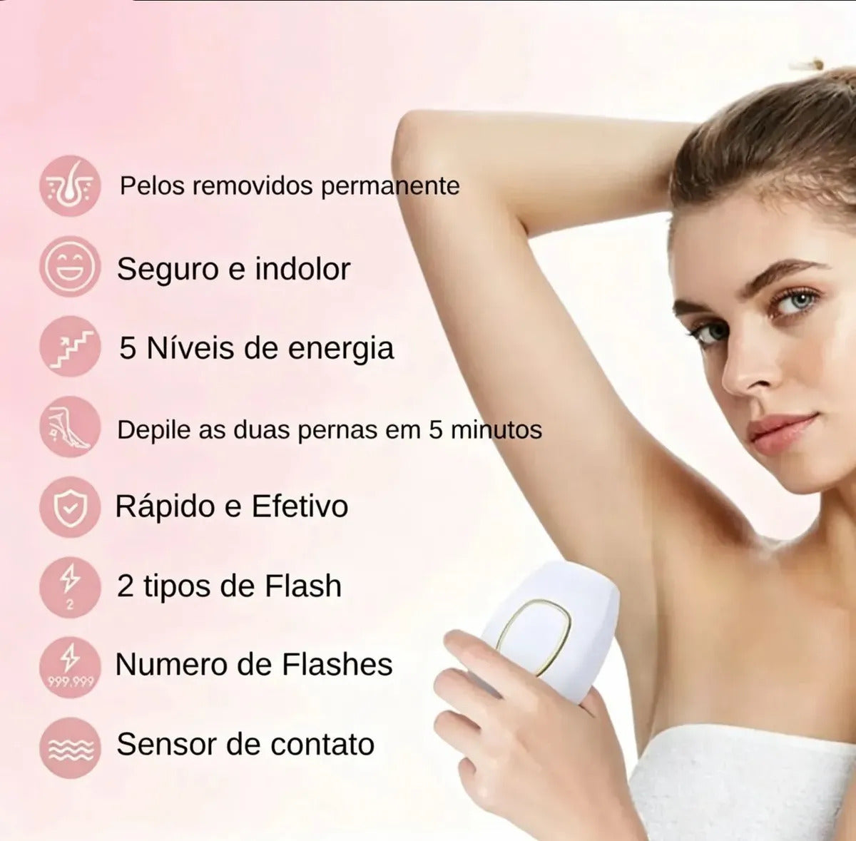 Depilador a Laser IPL 900.000 Flashes - LumiSkin®