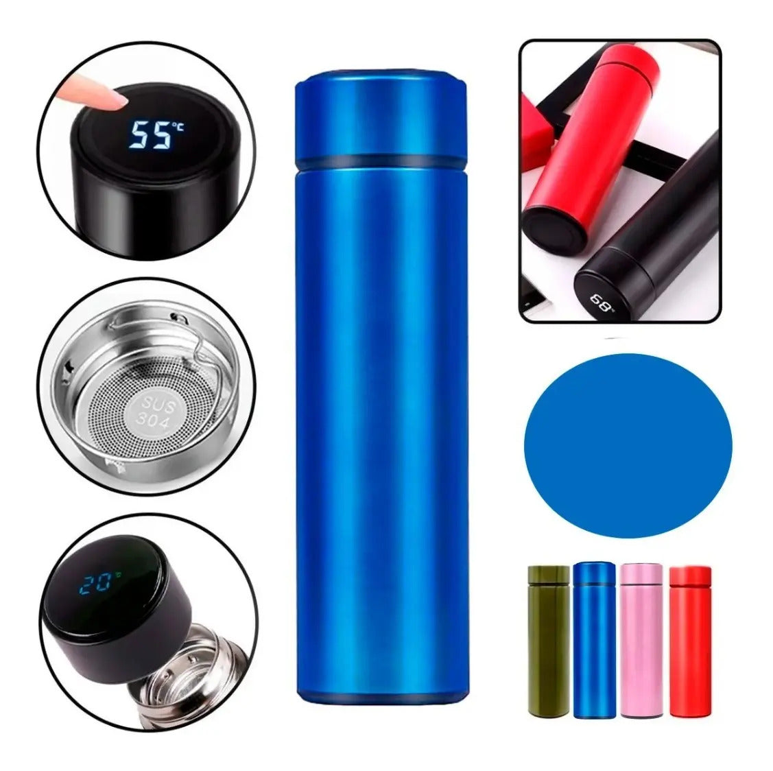 Garrafa Térmica com Display Digital - ThermoSmart®