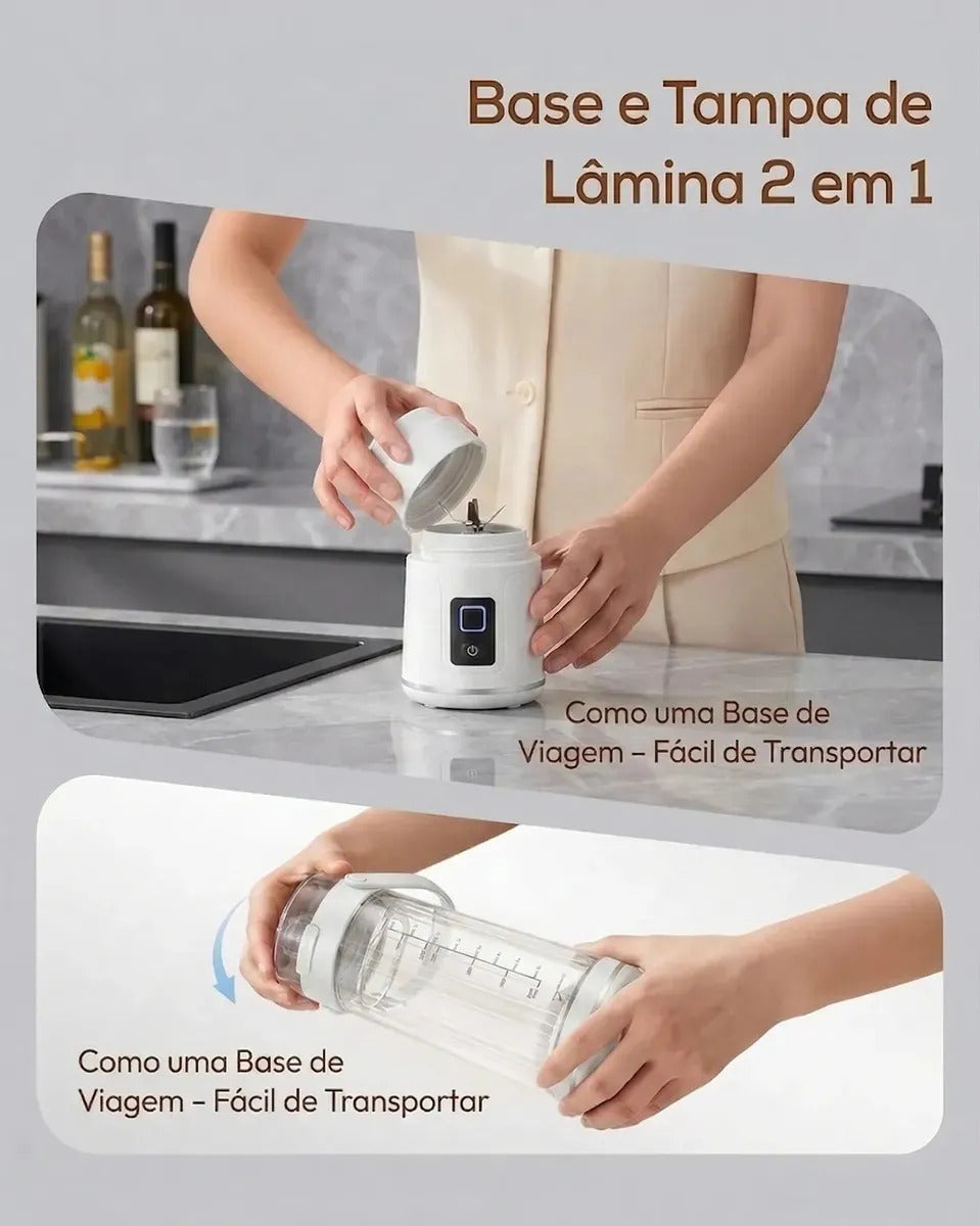 Mini Liquidificador Portátil 600ml - BlendGo®