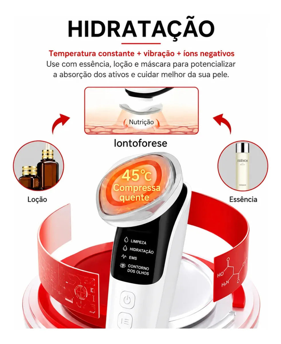 Aparelho Facial LED + EMS Skin Care - GlowLift®