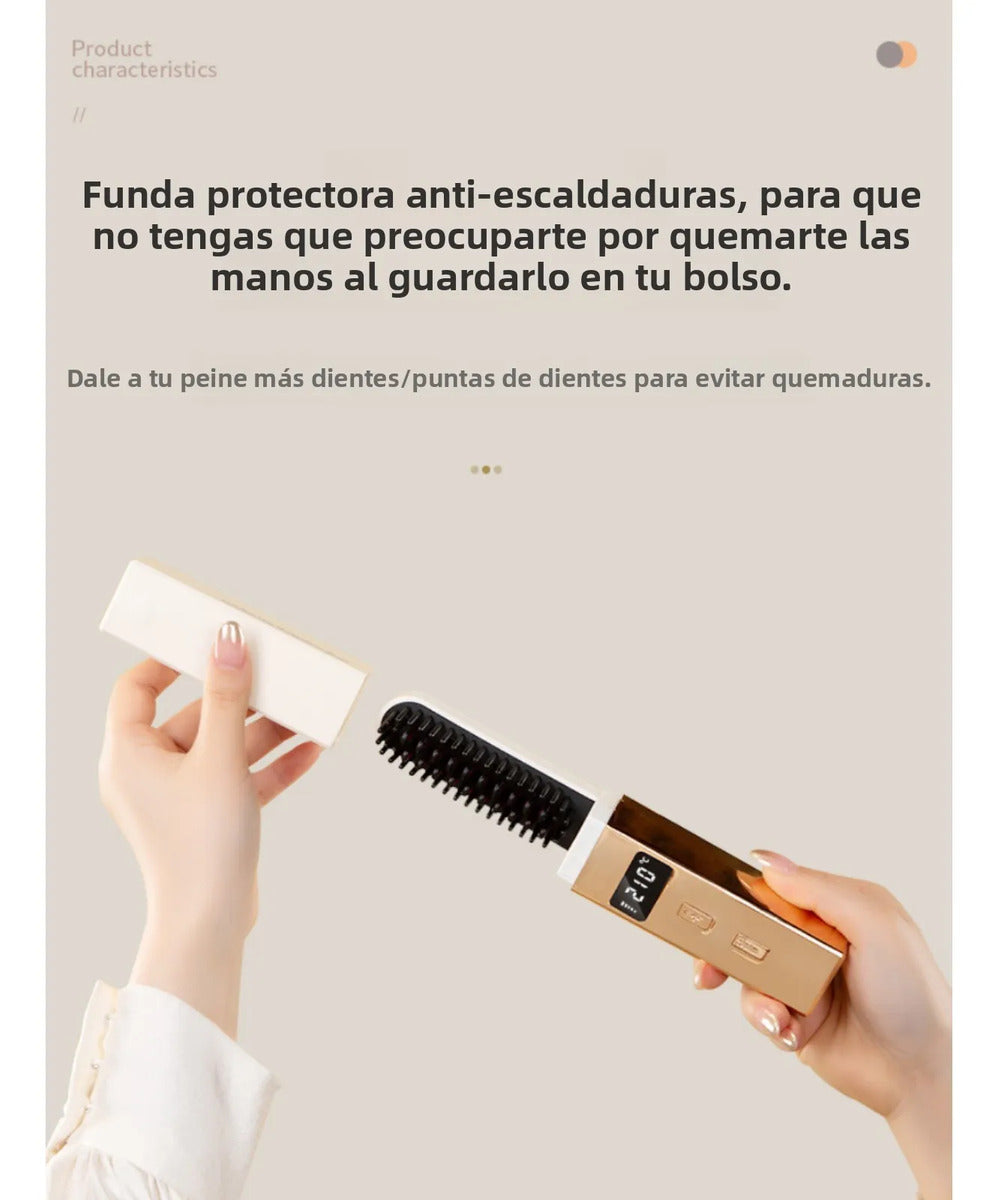 Escova Alisadora Sem Fio - GlowBrush®
