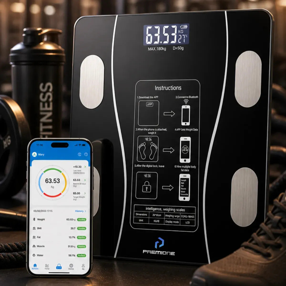 Balança Inteligente Bioimpedância - FitScale®