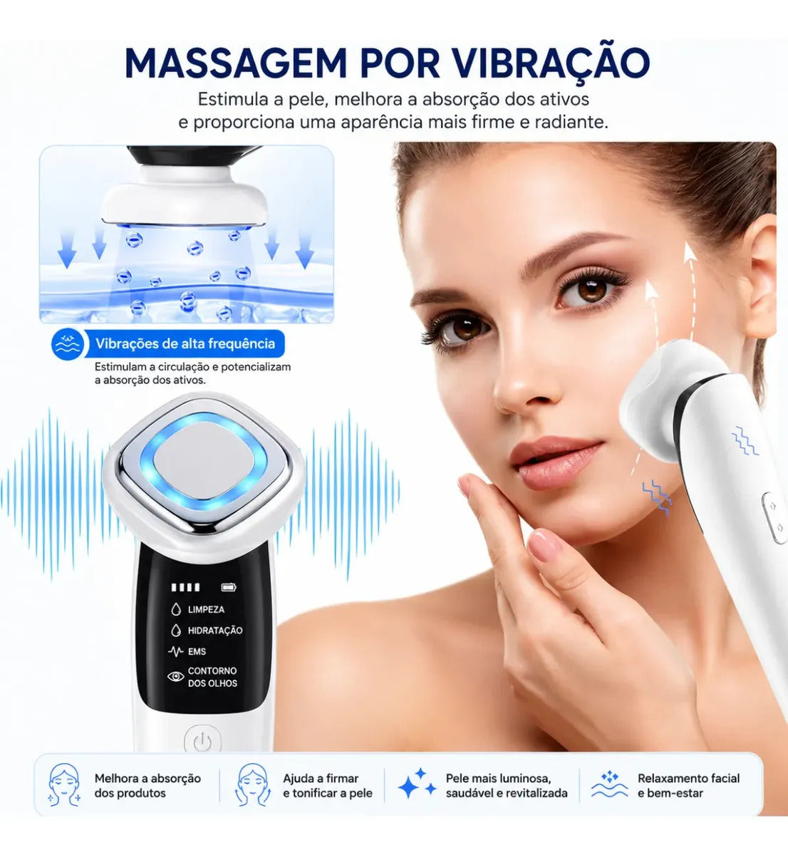Aparelho Facial LED + EMS Skin Care - GlowLift®