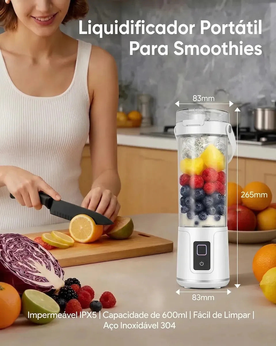 Mini Liquidificador Portátil 600ml - BlendGo®